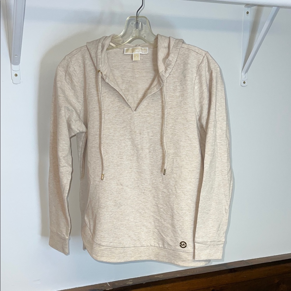 Michael Kors Light Beige Hoodie- Small‎
